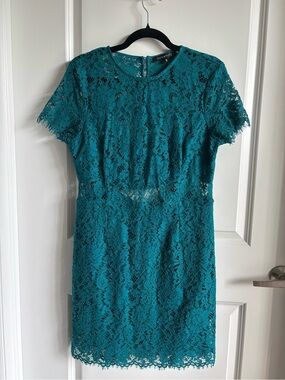 Dynamite Teal Lace Short Dress
